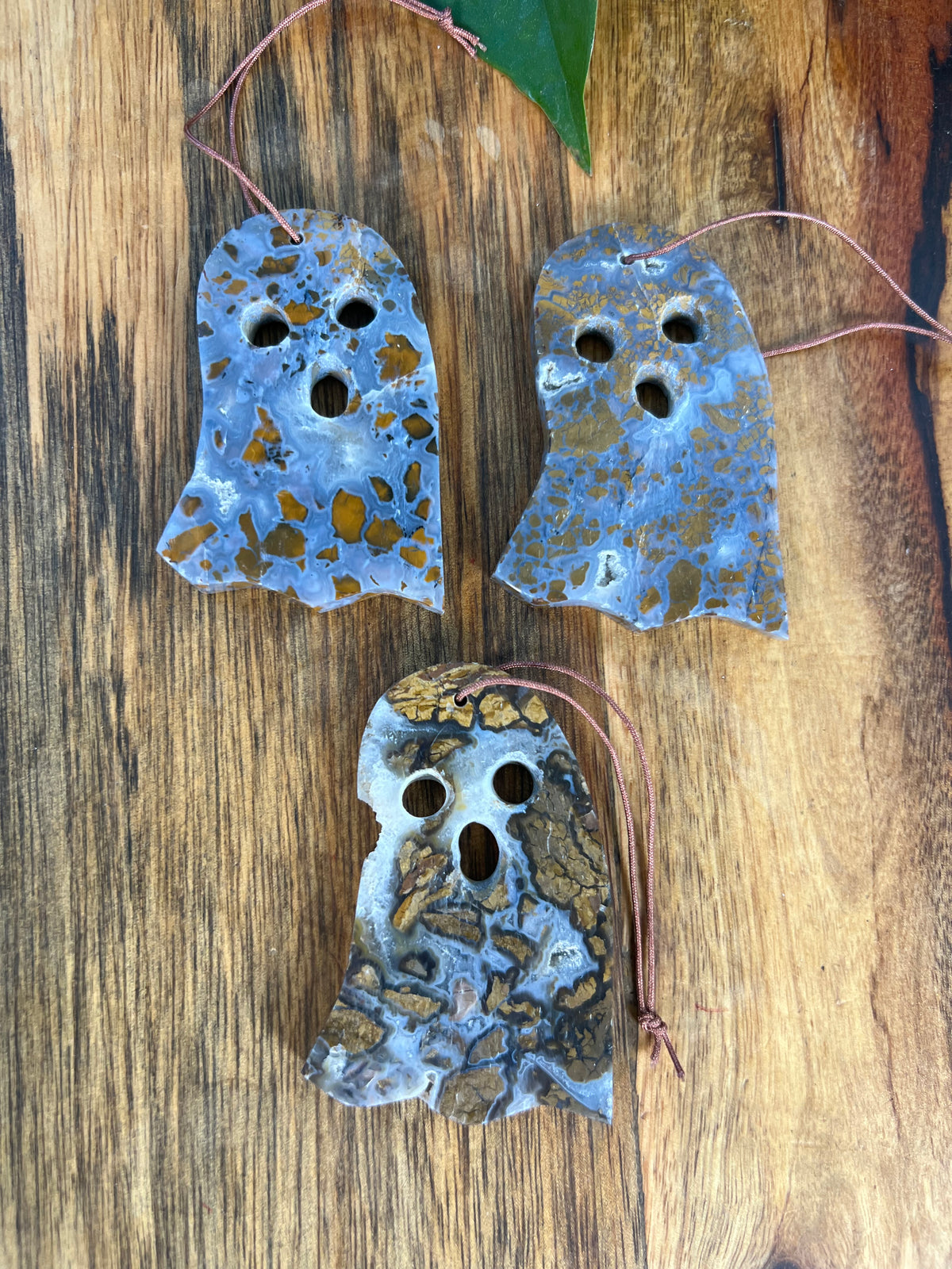 Brecciated Jasper Ghost Ornaments