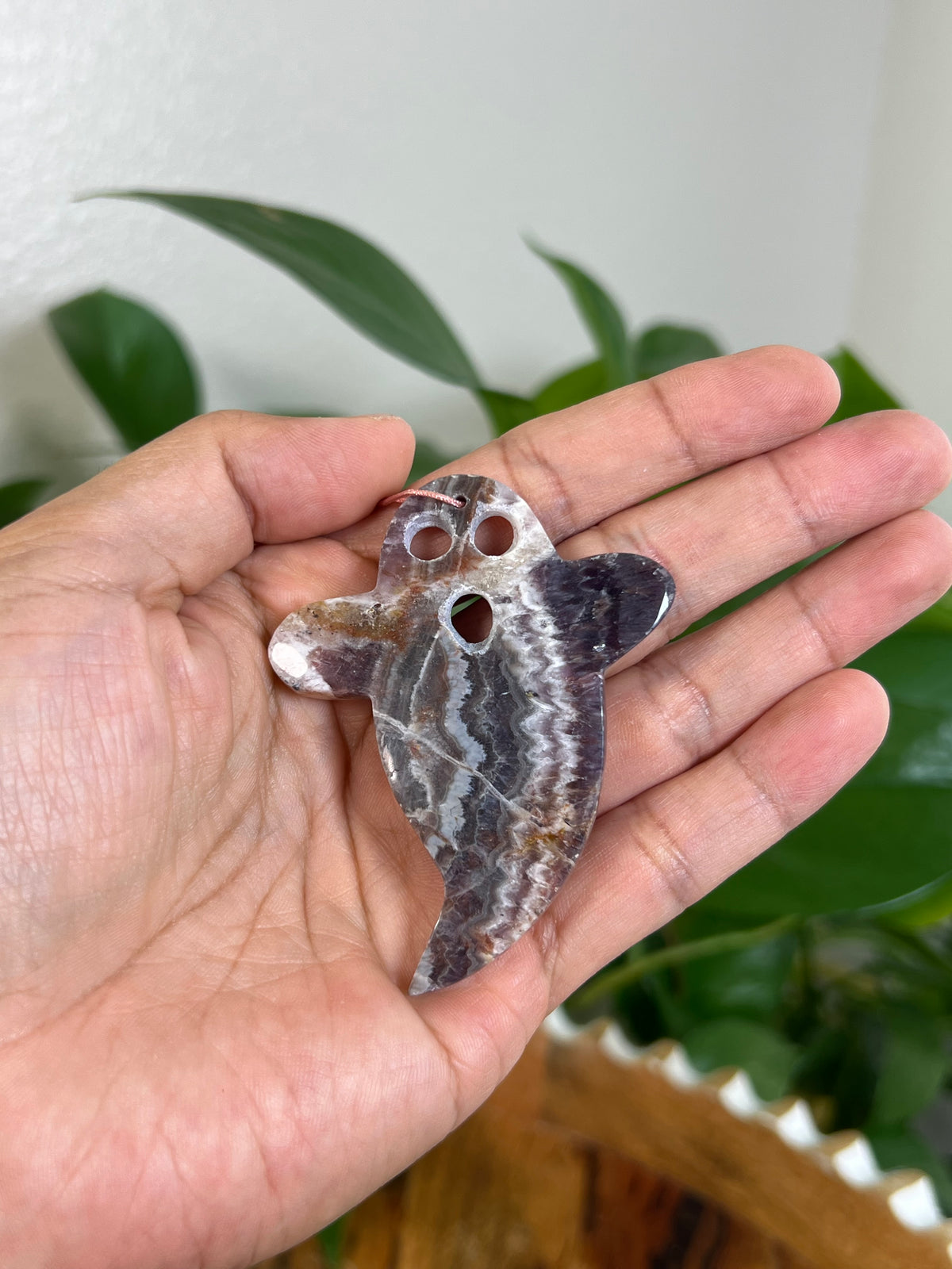 Indonesian Amethyst Ghost Ornaments