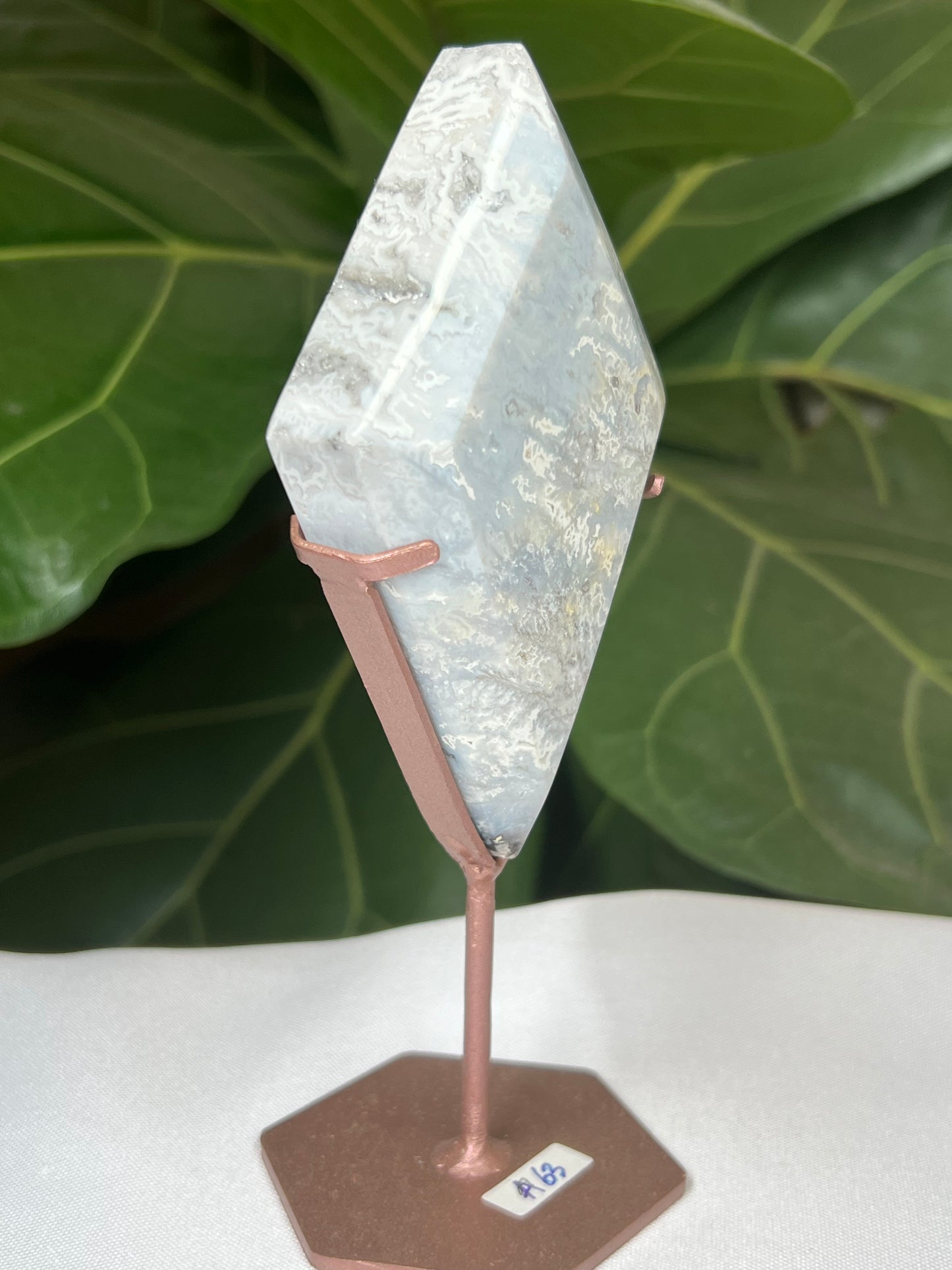 Blue Plume Agate Diamond