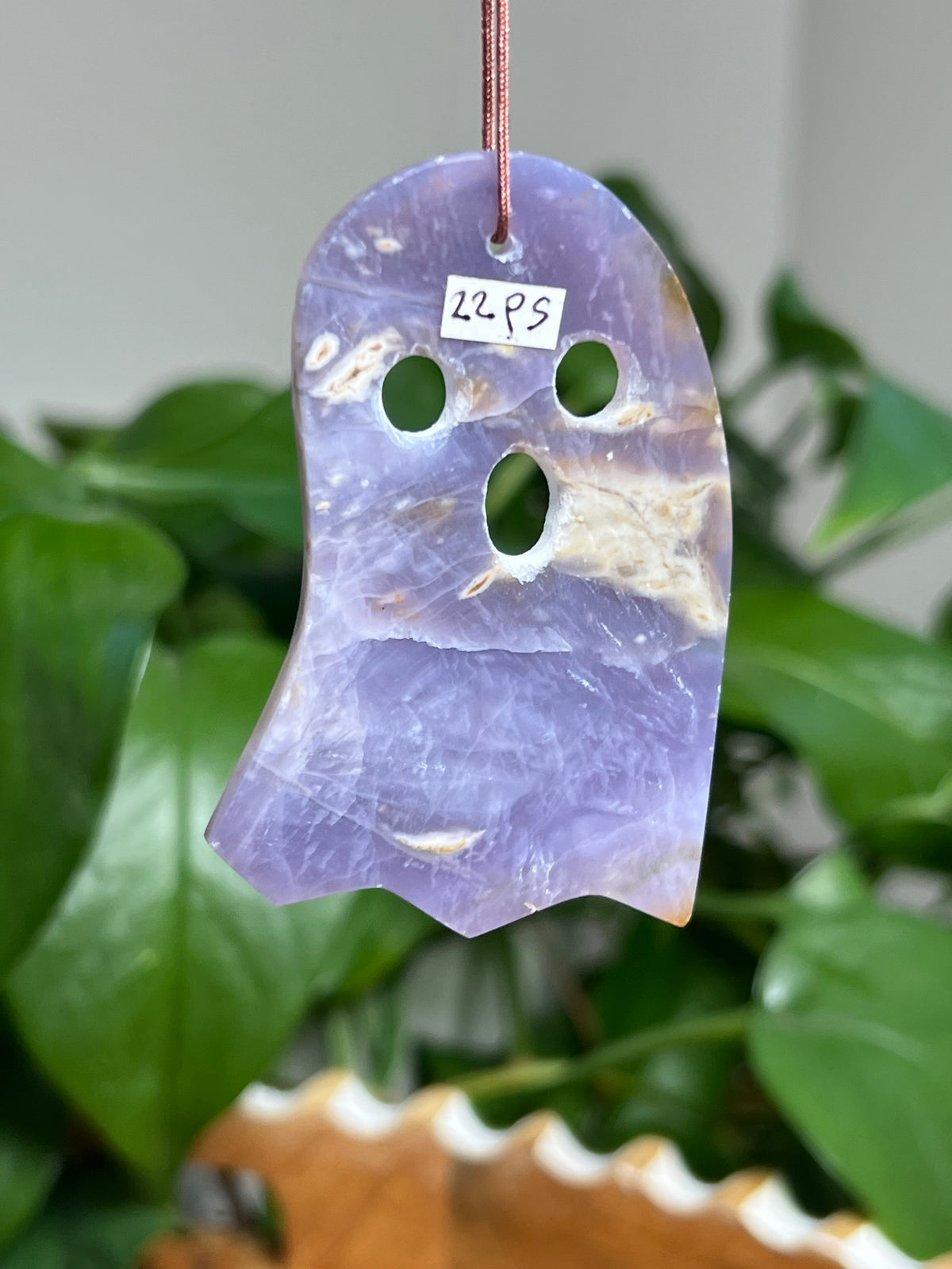 Purple Chalcedony Ghost Ornaments