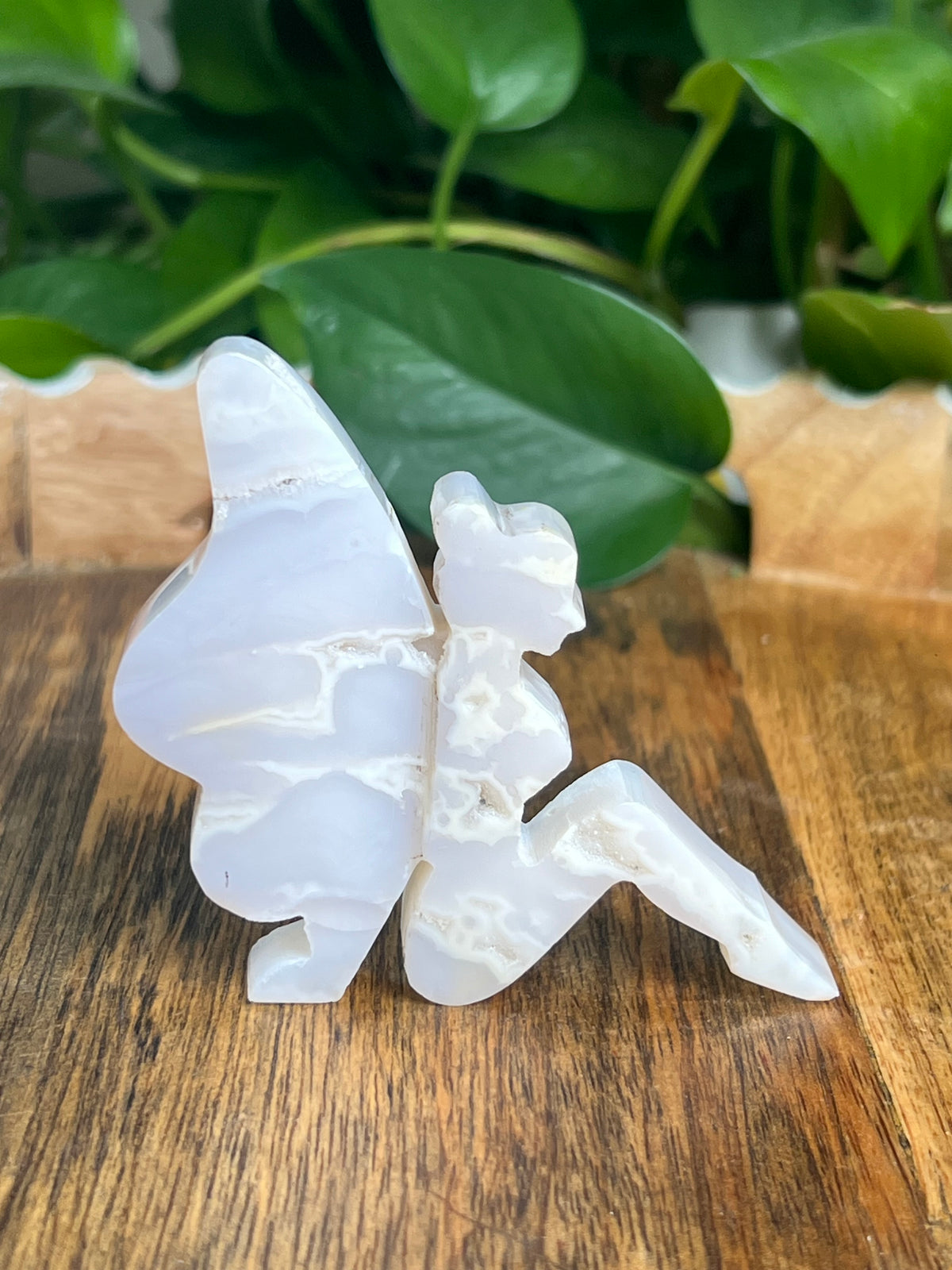 White Plume Agate Pixie Fairy: DE
