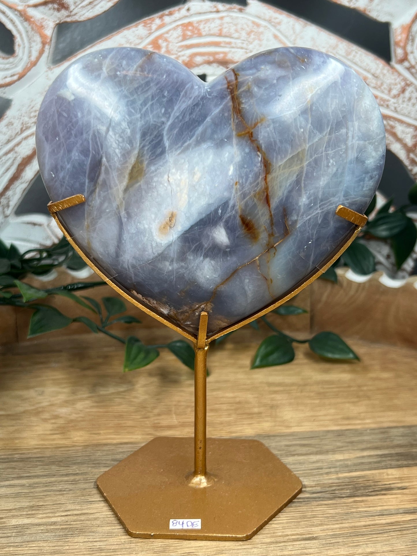 Purple Chalcedony Heart