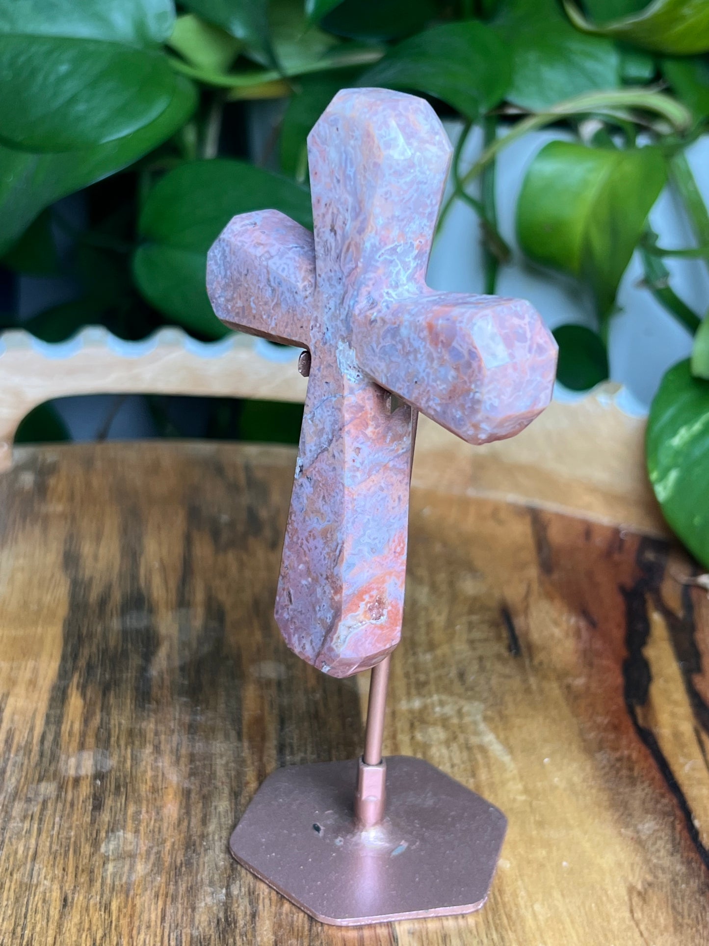 Pink Carnelian Cross
