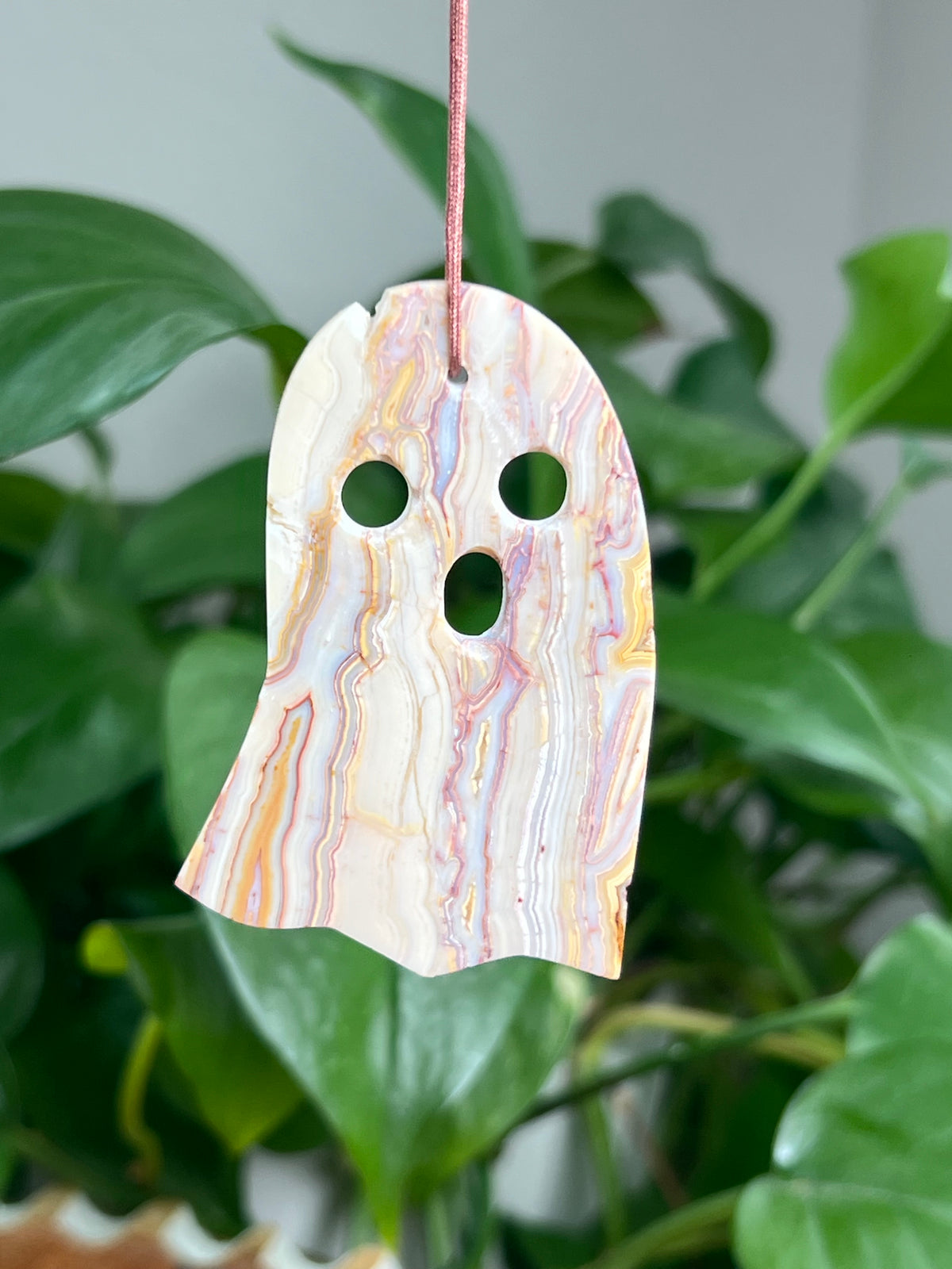 Crazy Lace Agate Ornament Ghost: DC