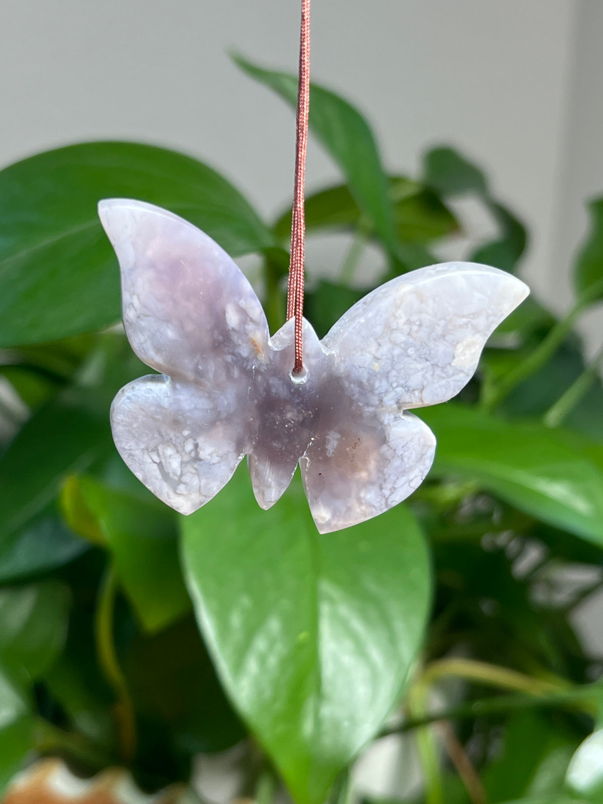 Purple Chalcedony Ornament Butterfly: Y