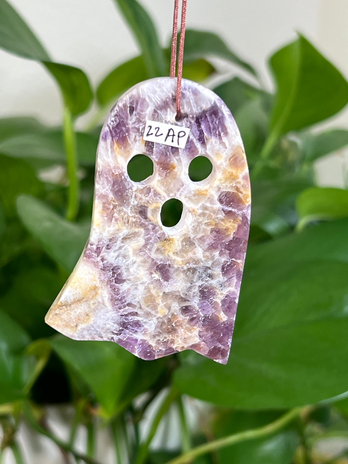 Indonesian Amethyst Ghost Ornaments