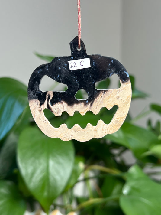 Palm Root Pumpkin Ornaments