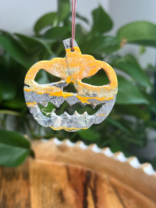 Bumblebee Jasper Ornament Pumpkin: D