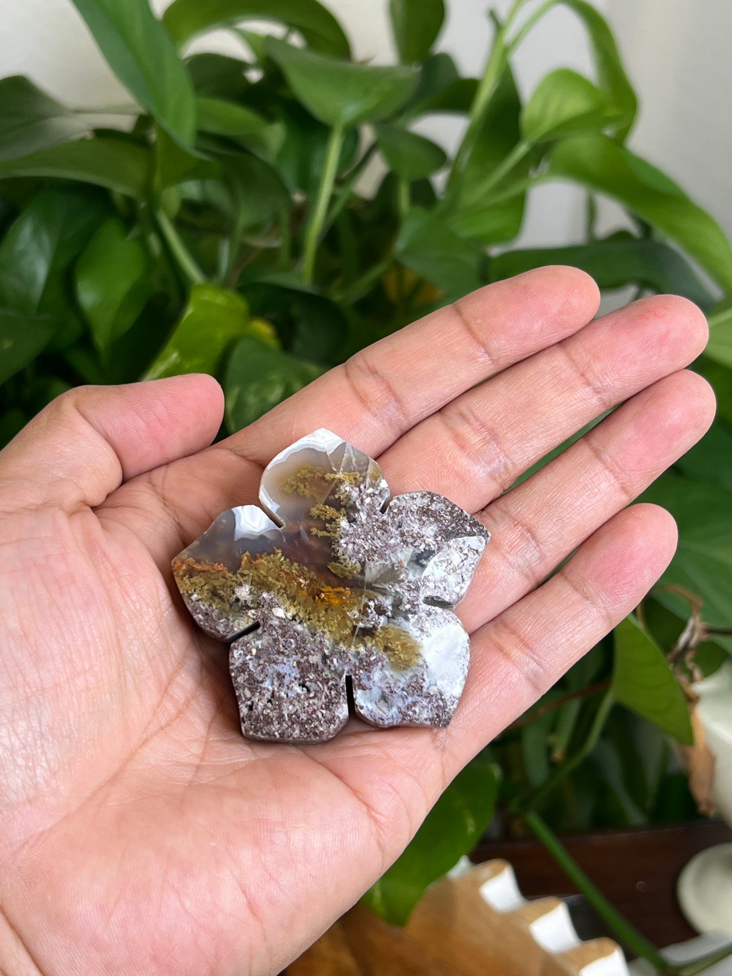 Scenic Moss Agate Flower