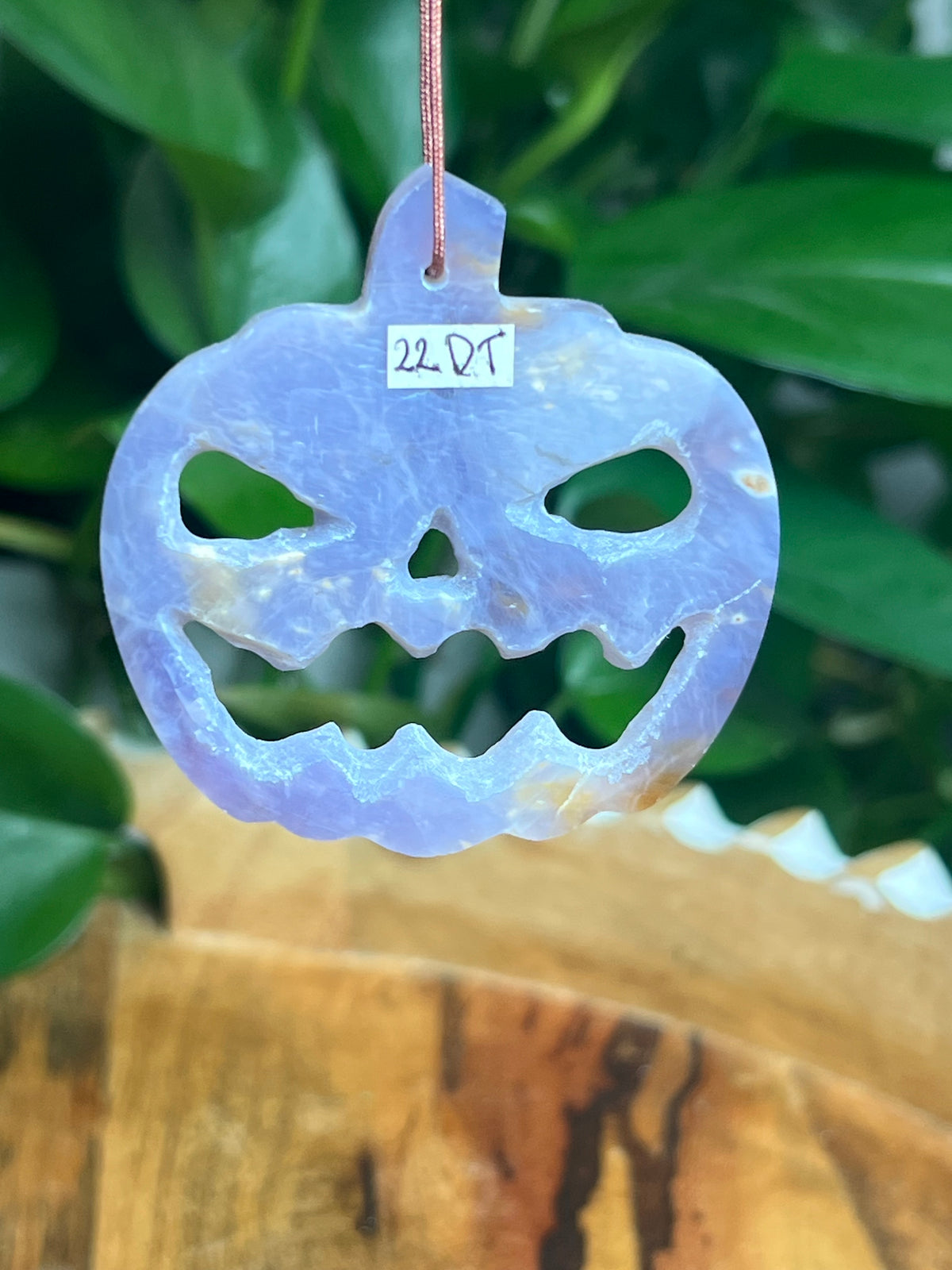 Purple Chalcedony Ornament Pumpkin: DT