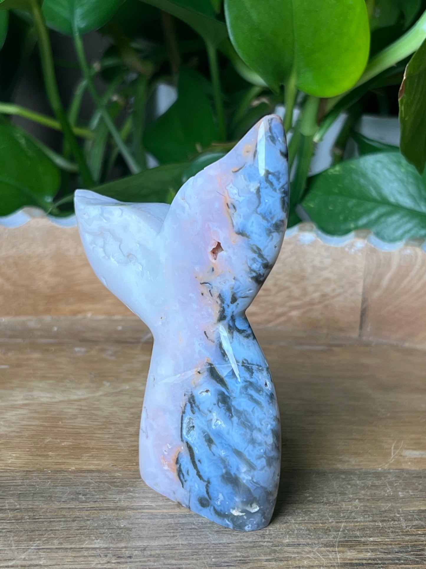 Rainbow Plume Agate Tail: RG