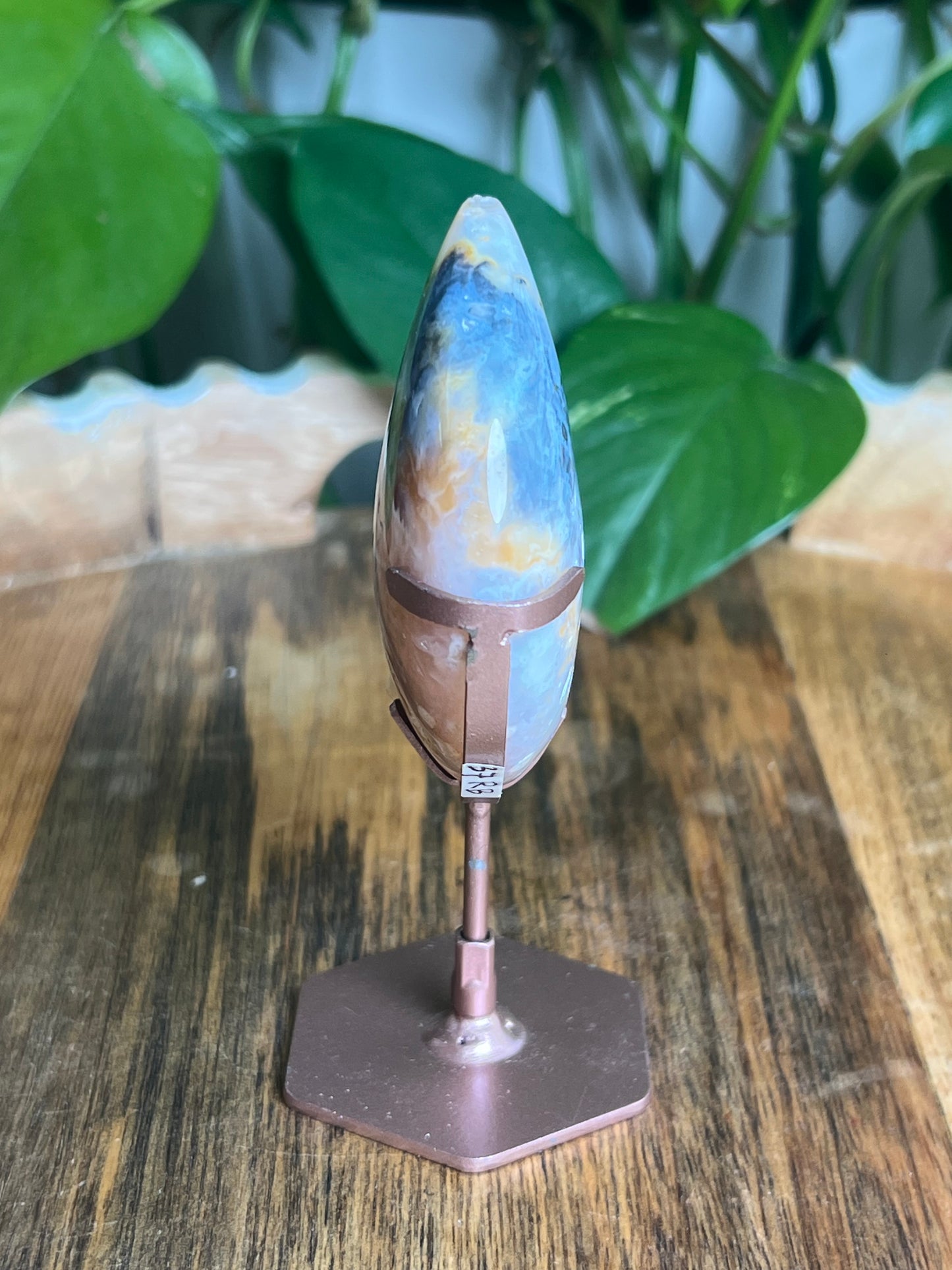 Rainbow Plume Agate Moon: RB