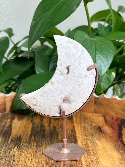 White Plume Agate Moon: C