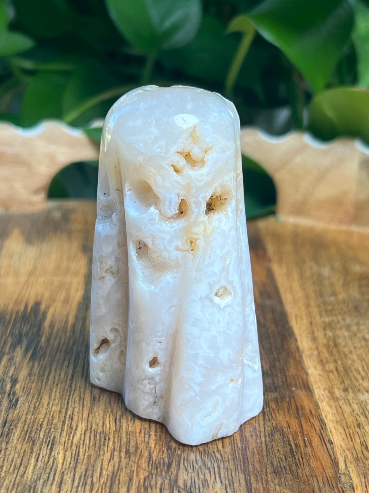 White Plume Agate Ghost: U
