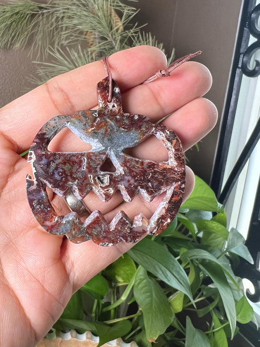 Marcasite Pumpkin Ornament