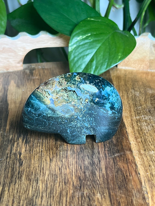 Blue Green Jasper Bear: KC