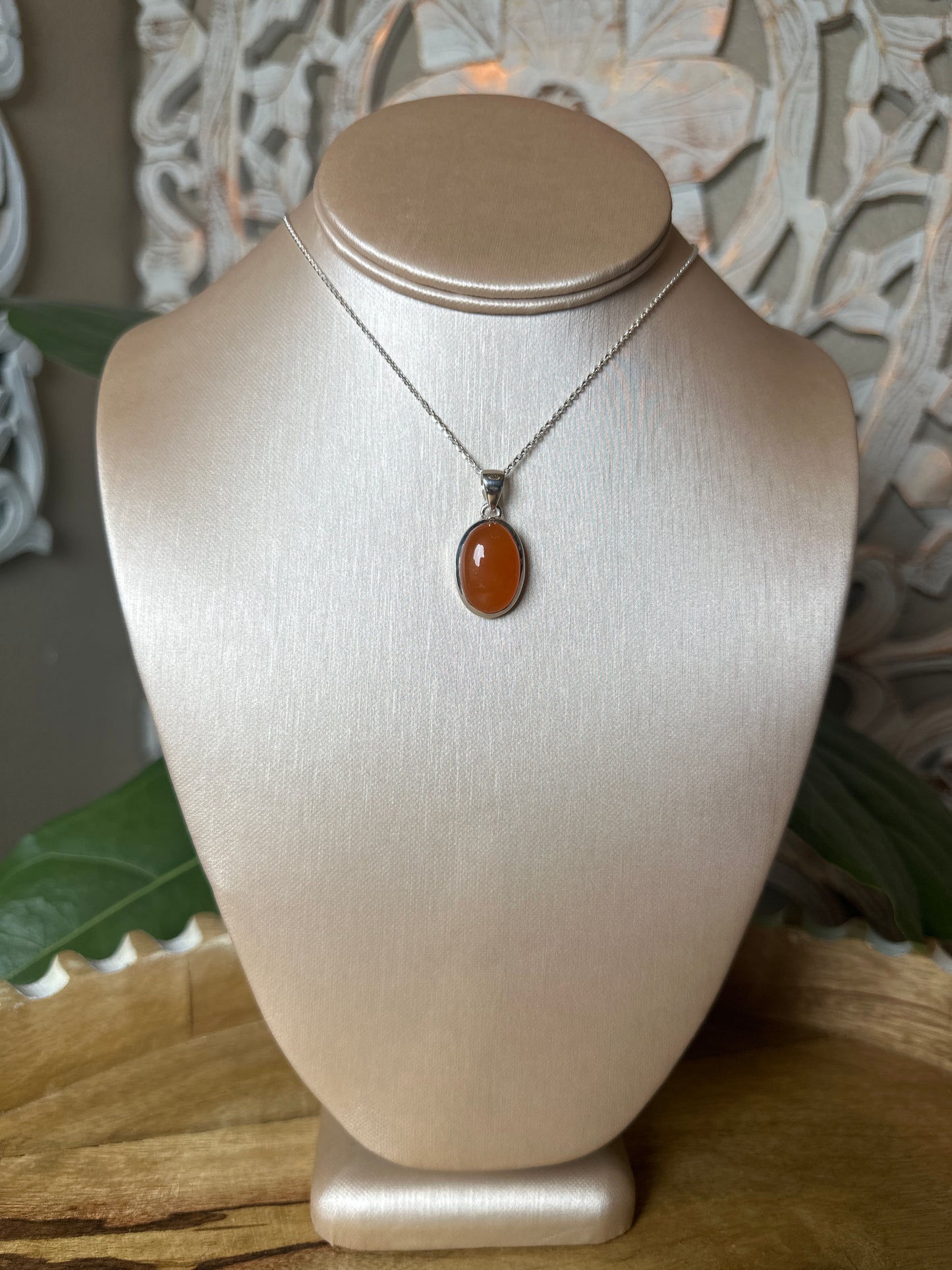 Carnelian Oval Necklace