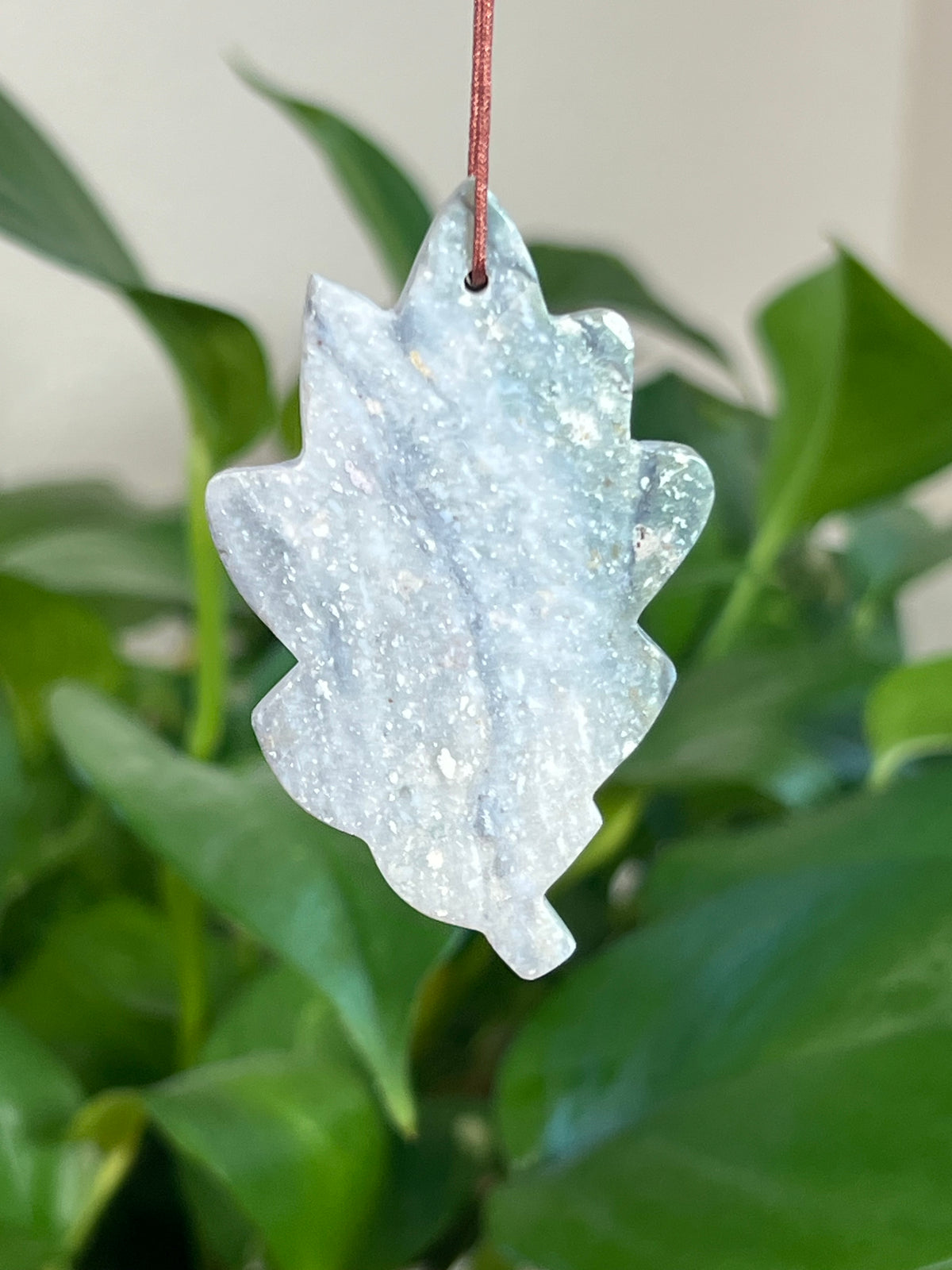 Blue Green Jasper Leaf Ornaments