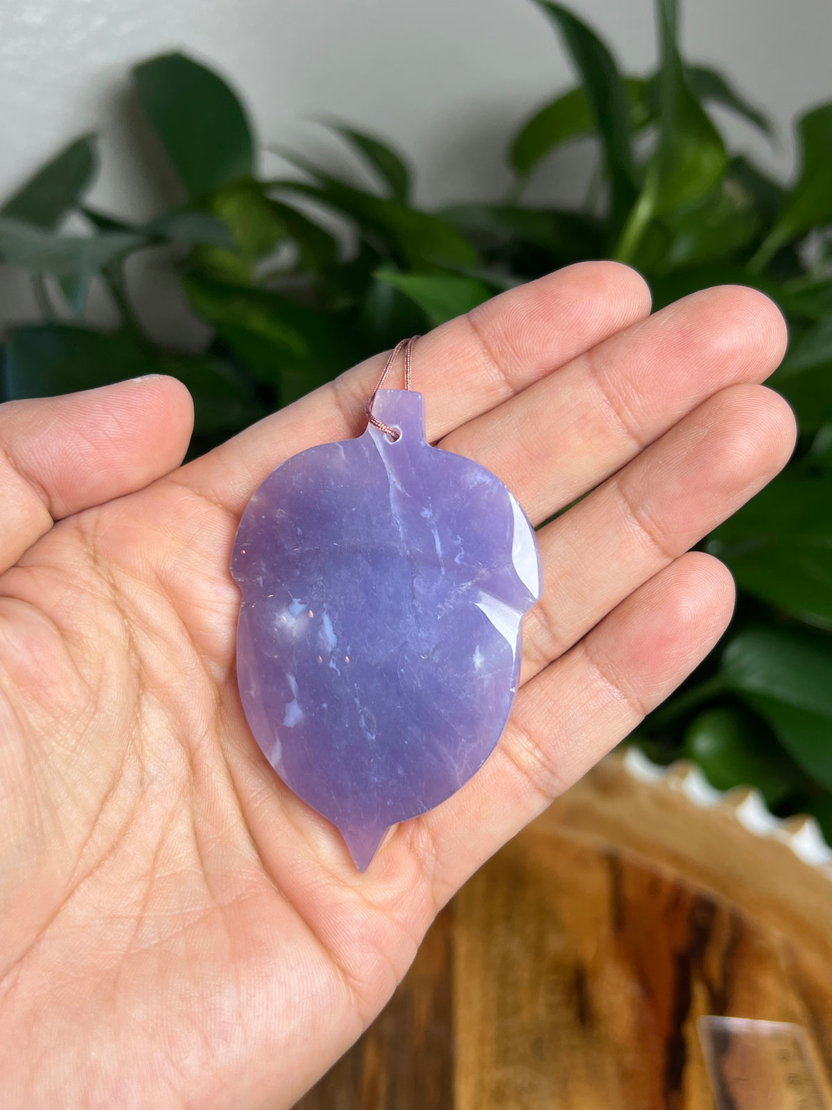 Purple Chalcedony Ornament Acorn: