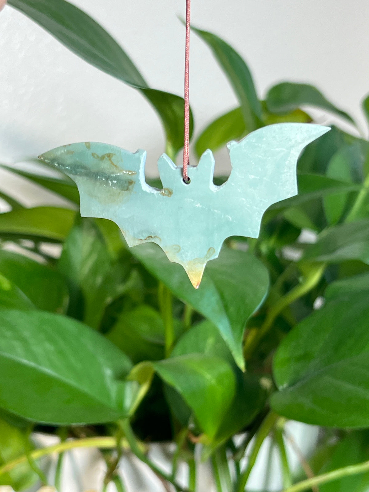 Blue Green Jasper Bat Ornaments