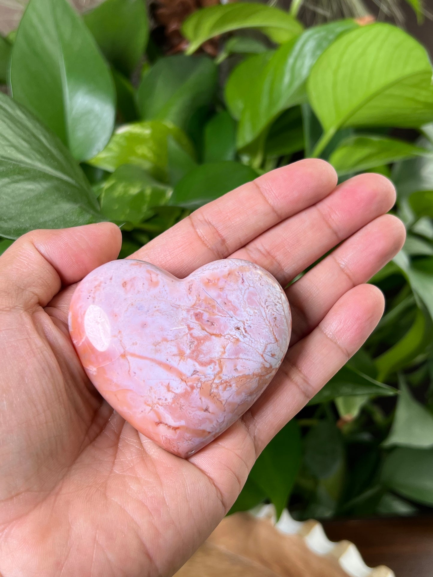 Pink Carnelian Heart