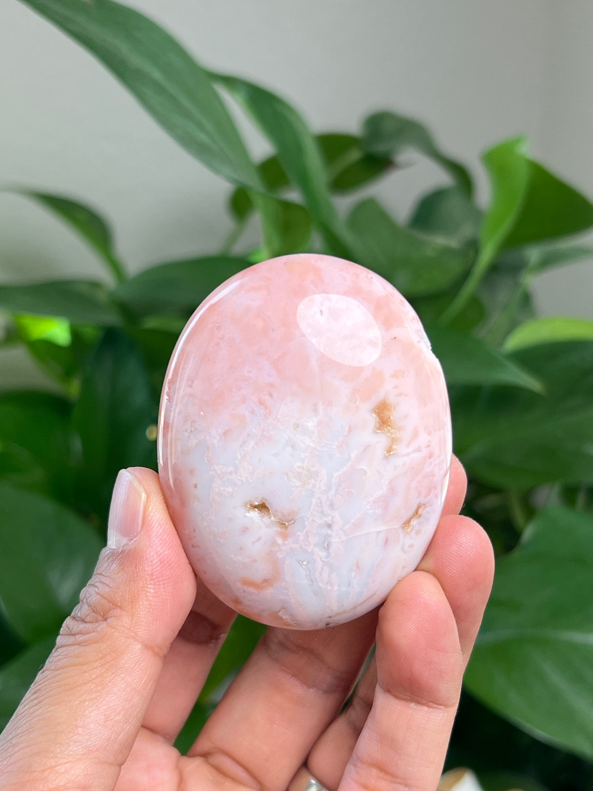 Pink Carnelian Palmstone: BT