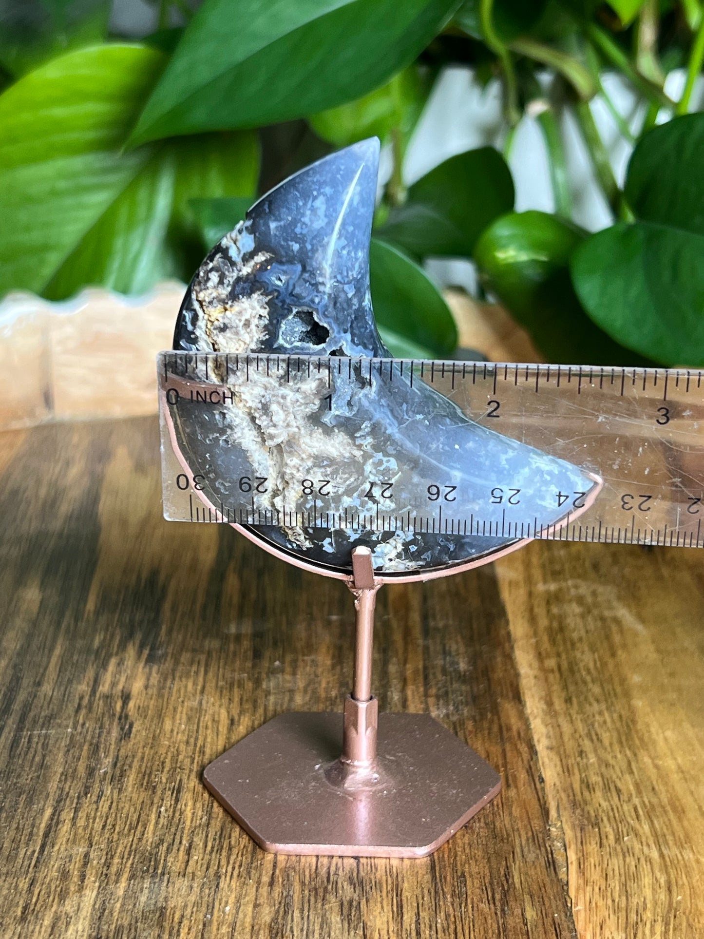 Blue Plume Agate Moon VE