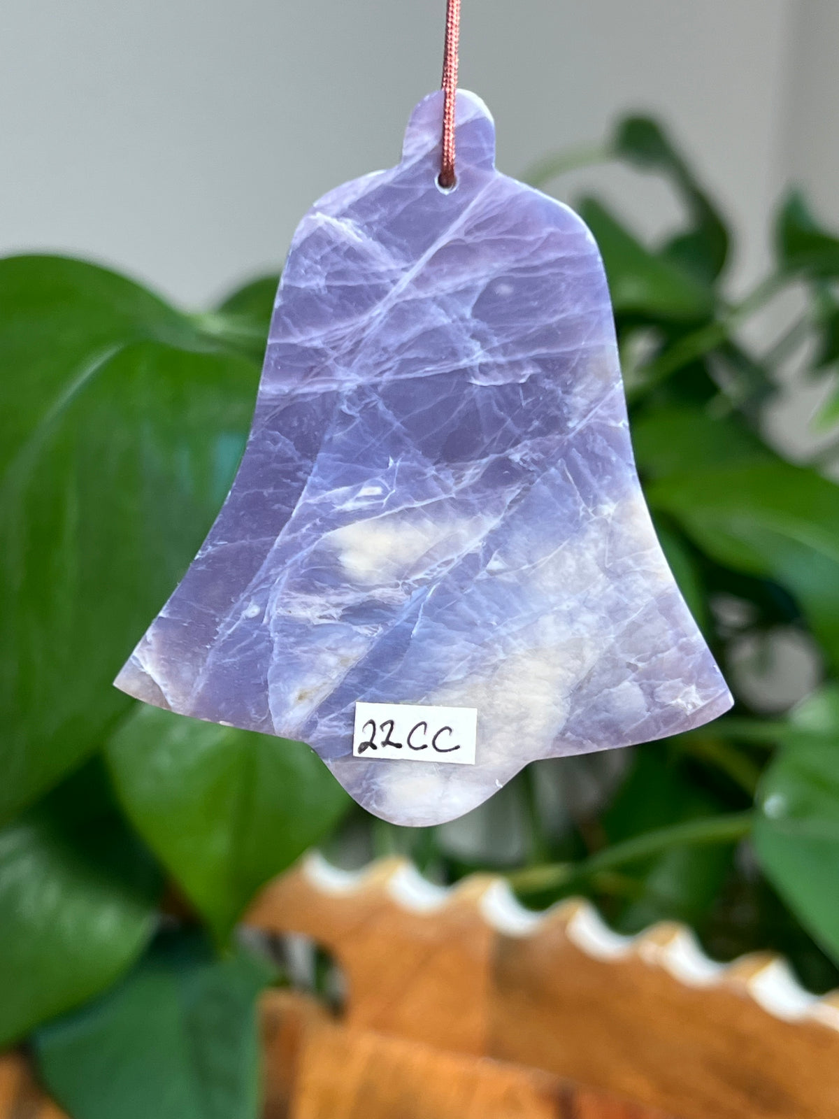 Purple Chalcedony Bell Ornaments