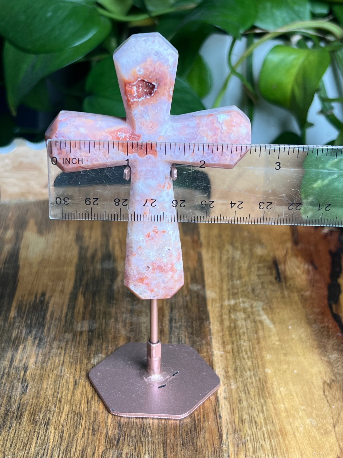 Pink Carnelian Cross