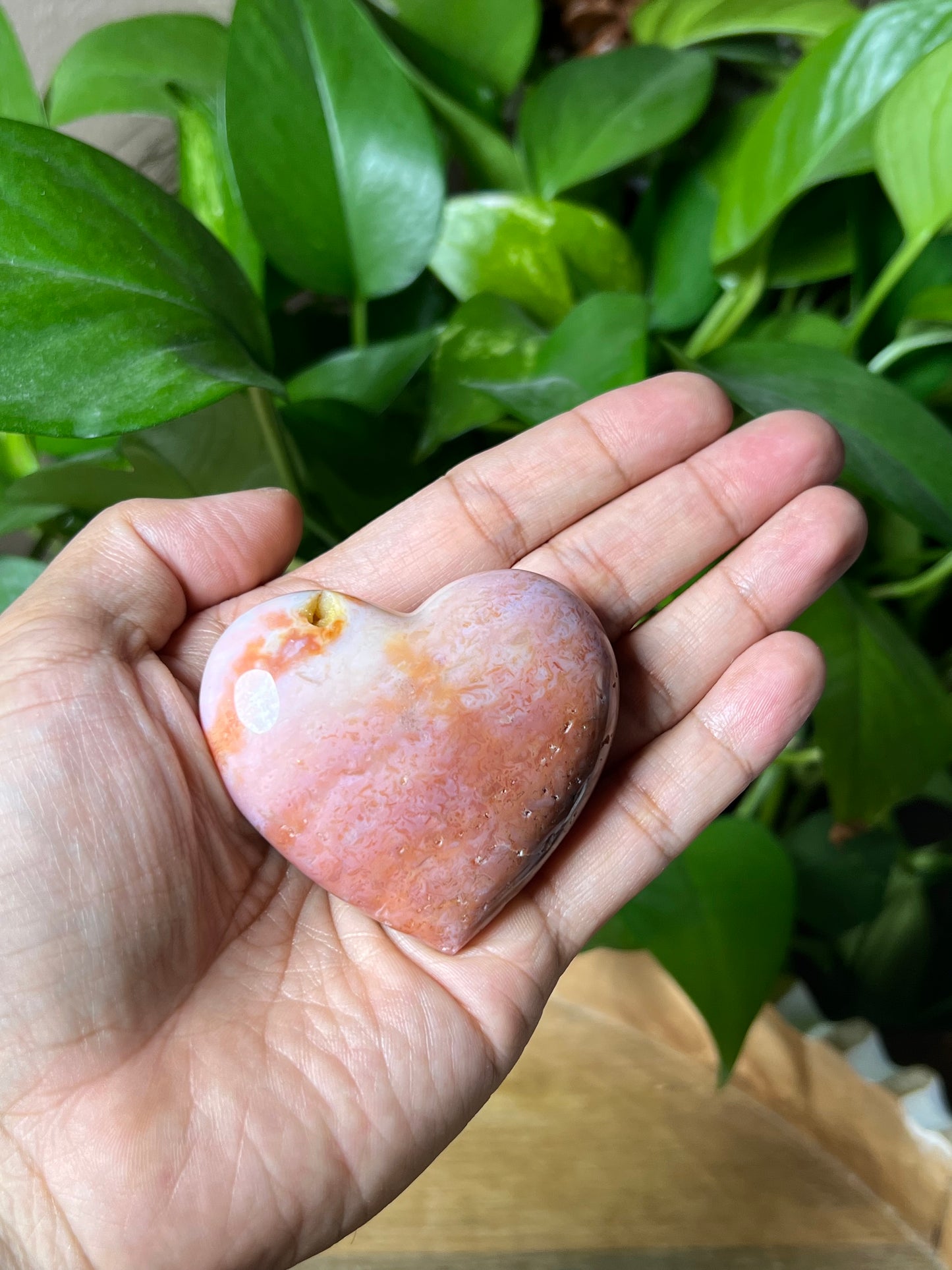 Pink Carnelian Heart