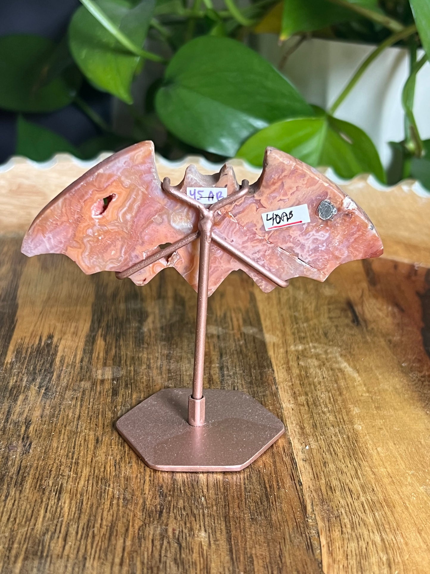 Pink Carnelian Bat