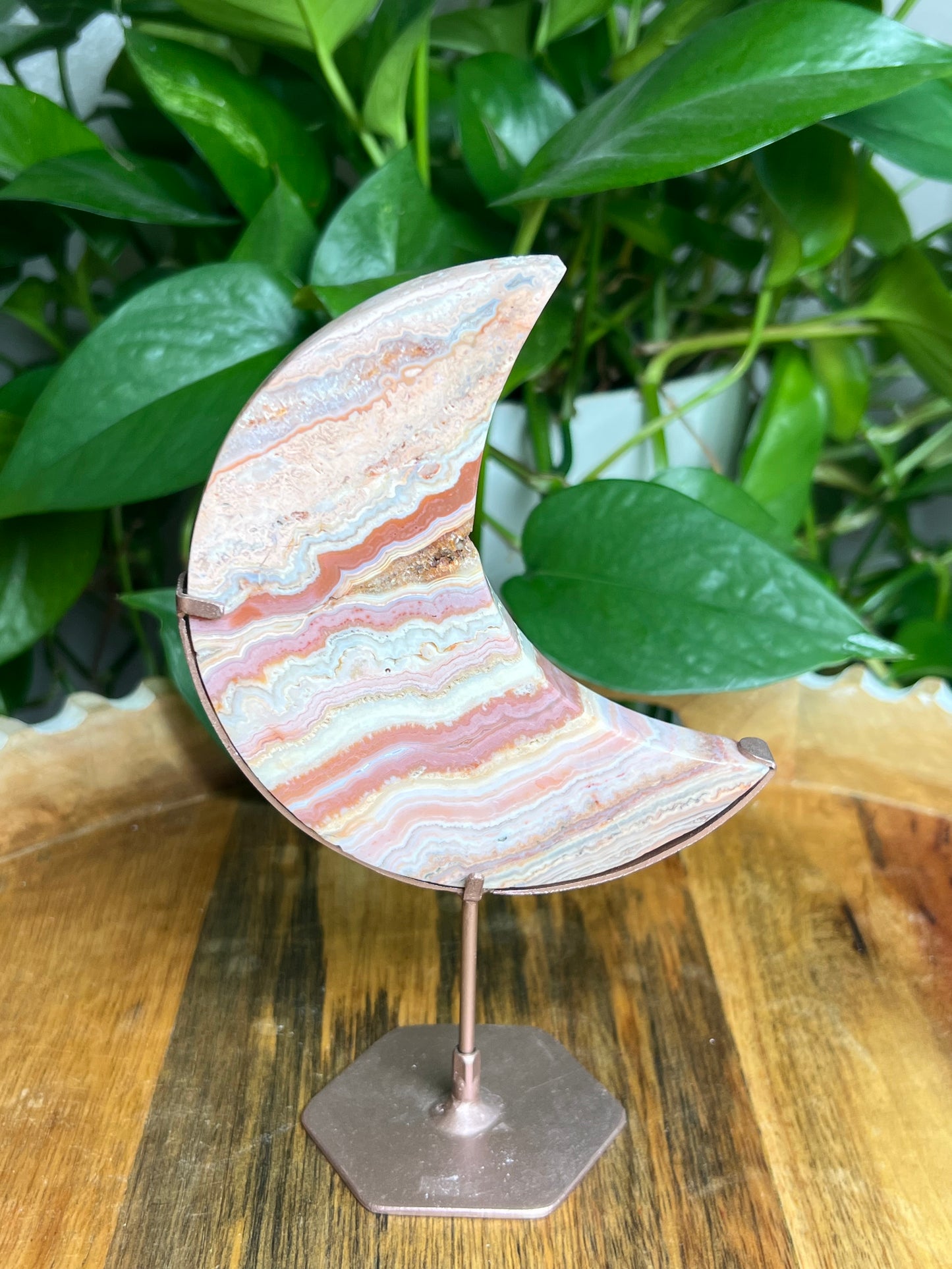 Crazy Lace Agate Moon: XS