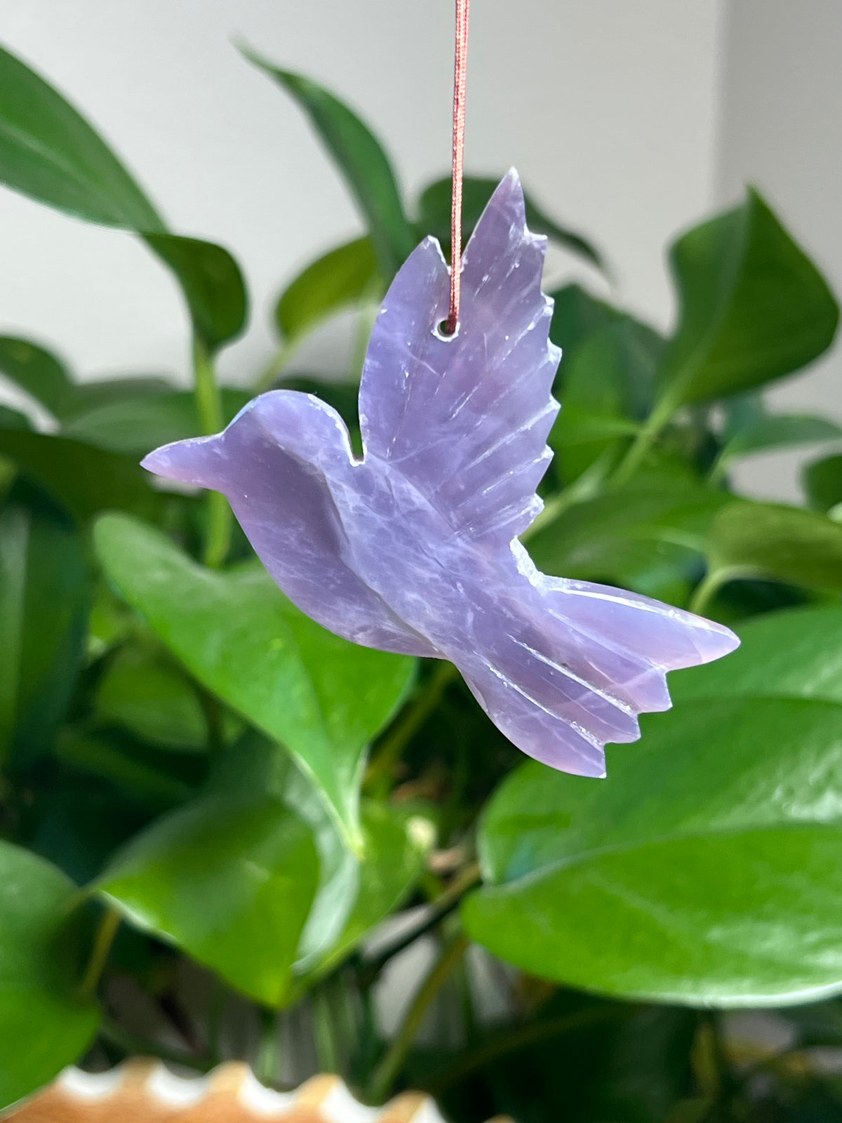 Purple Chalcedony Hummingbird Ornaments