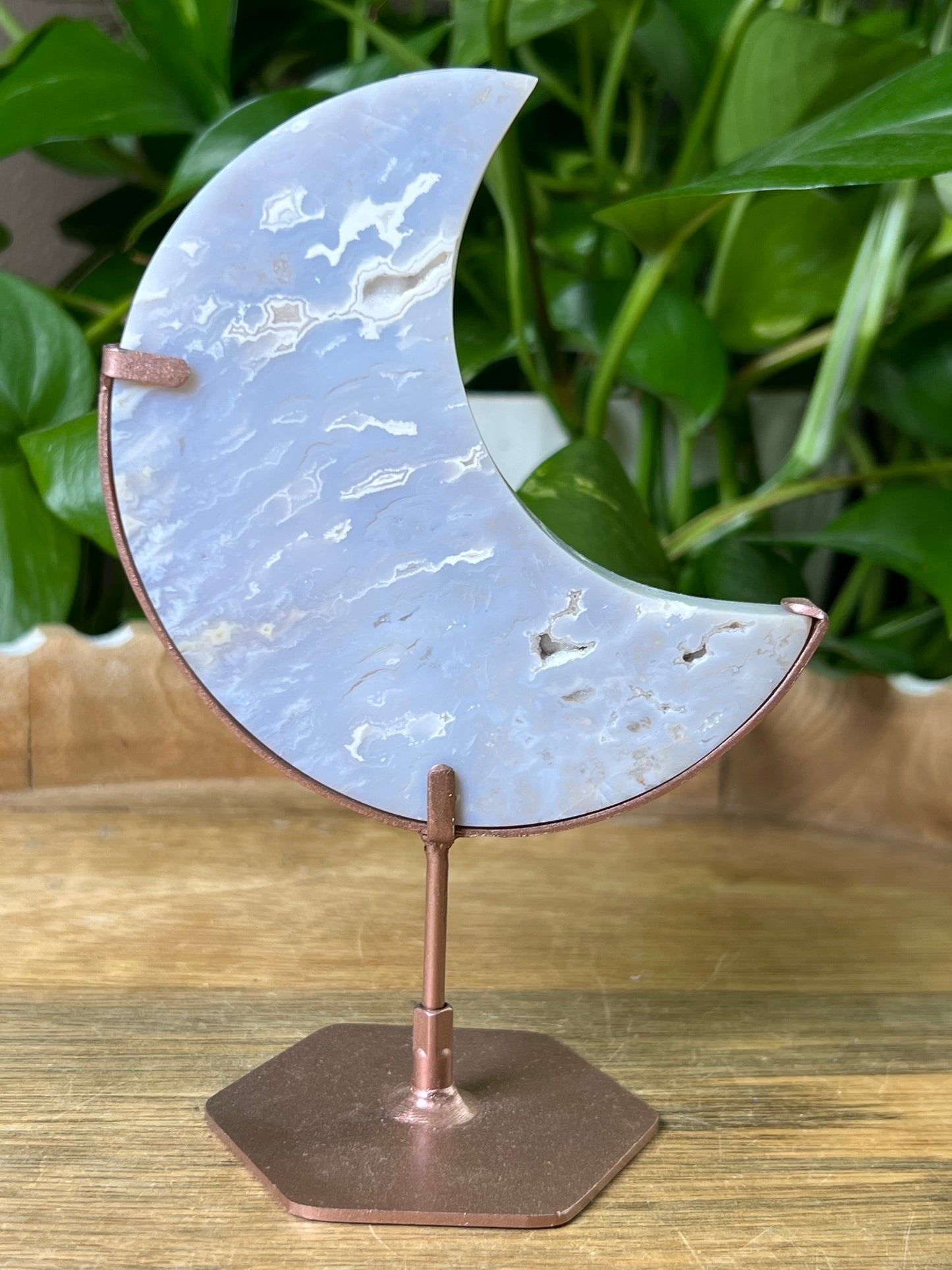 Winter Plume Agate Moon