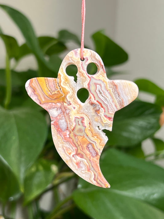 Crazy Lace Agate Ornament Ghost: BF