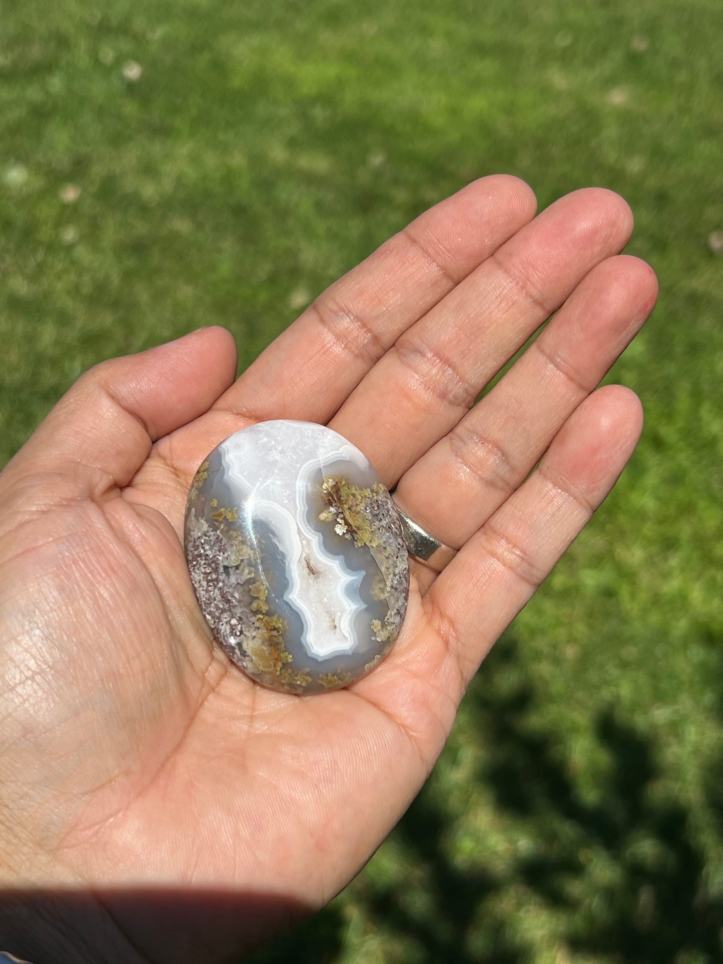 Scenic Moss Agate Palmstone PE