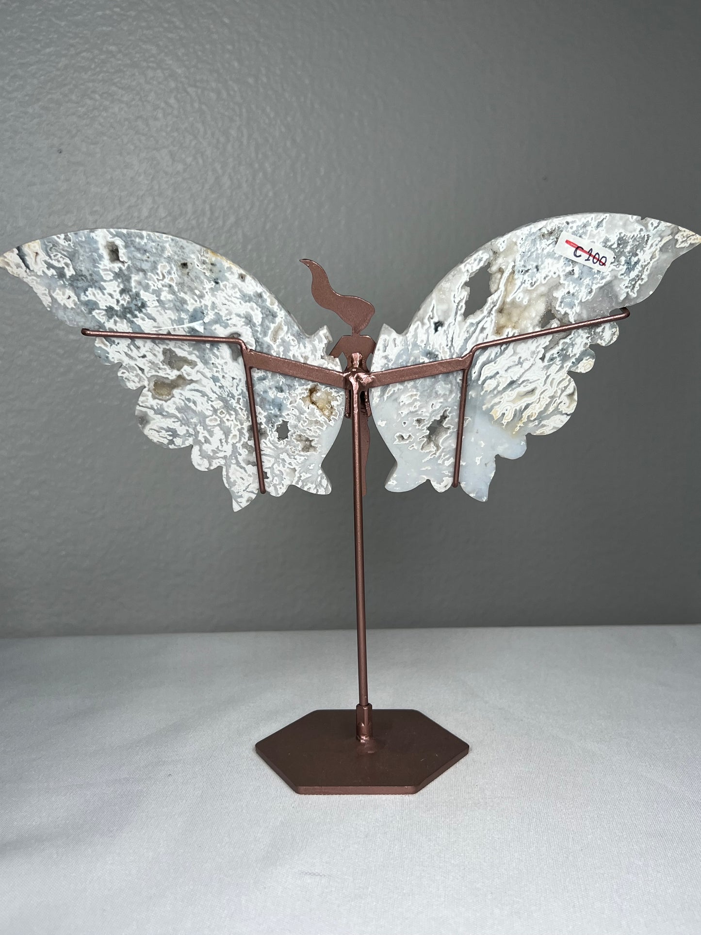 Blue Plume Agate Fairy Wings