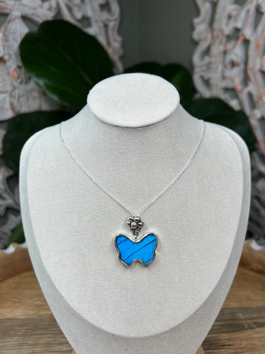 Blue Morpho Butterfly Necklaces