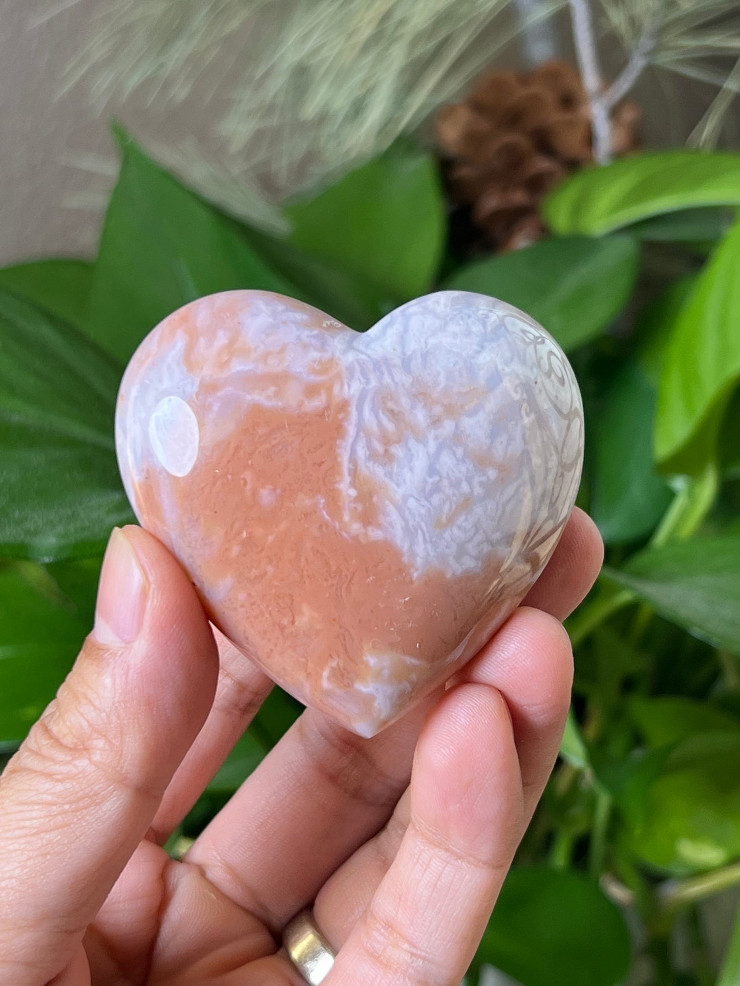 Pink Carnelian Heart