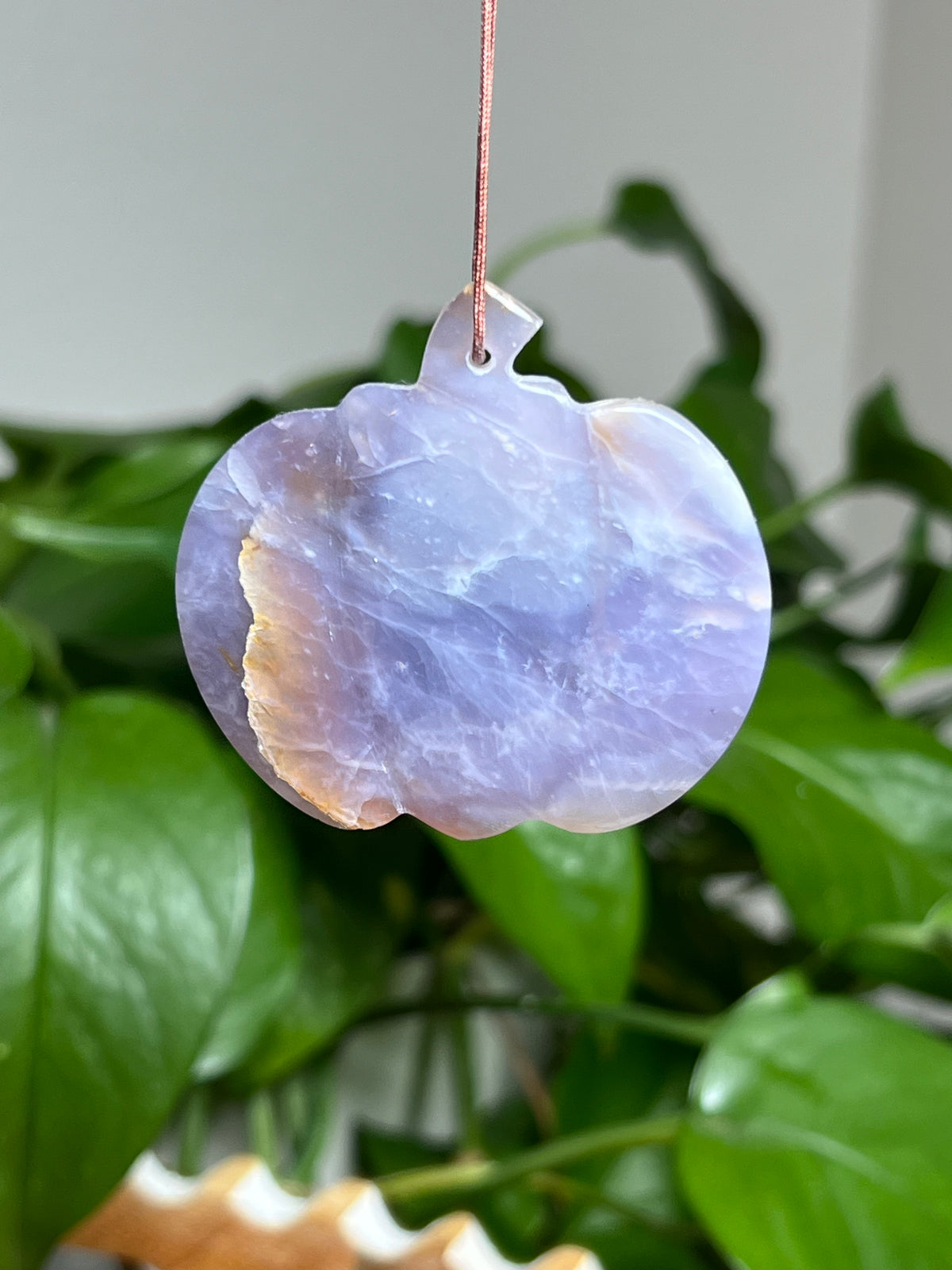 Purple Chalcedony Pumpkin Ornaments