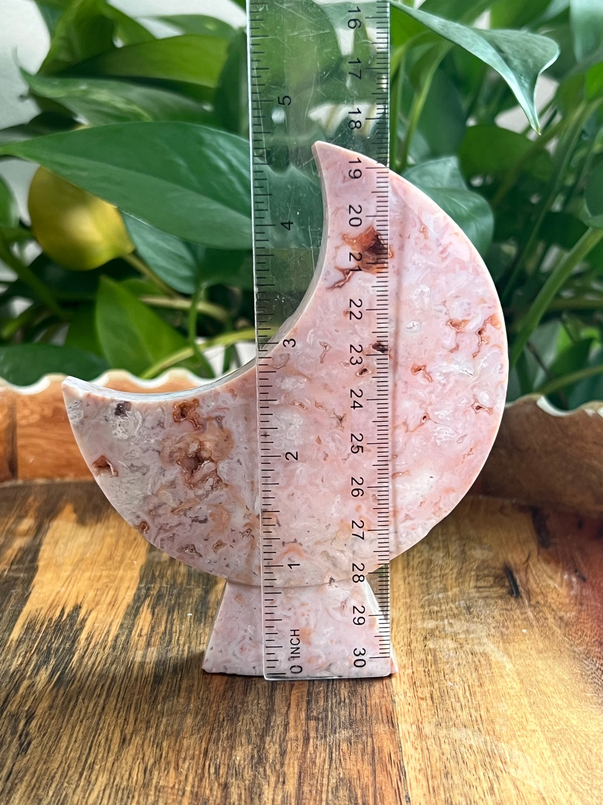 Pink Carnelian Self Standing Moons