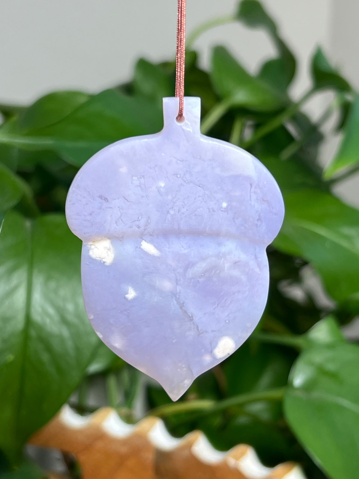 Purple Chalcedony Acorn Ornaments