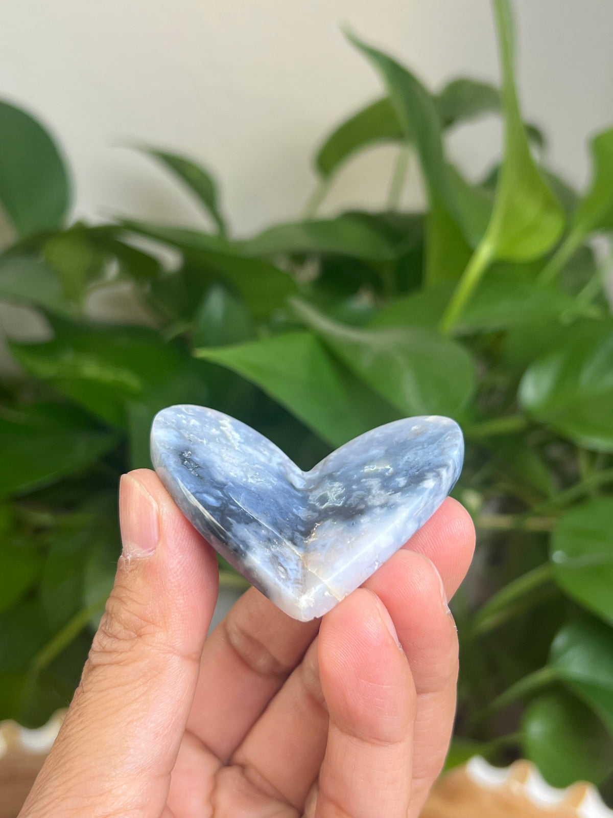 Blue Plume Agate 3D Butterfly: HF