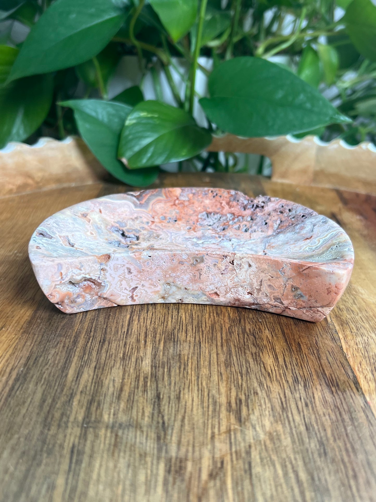 Crazy Lace Agate Moon Bowl: E
