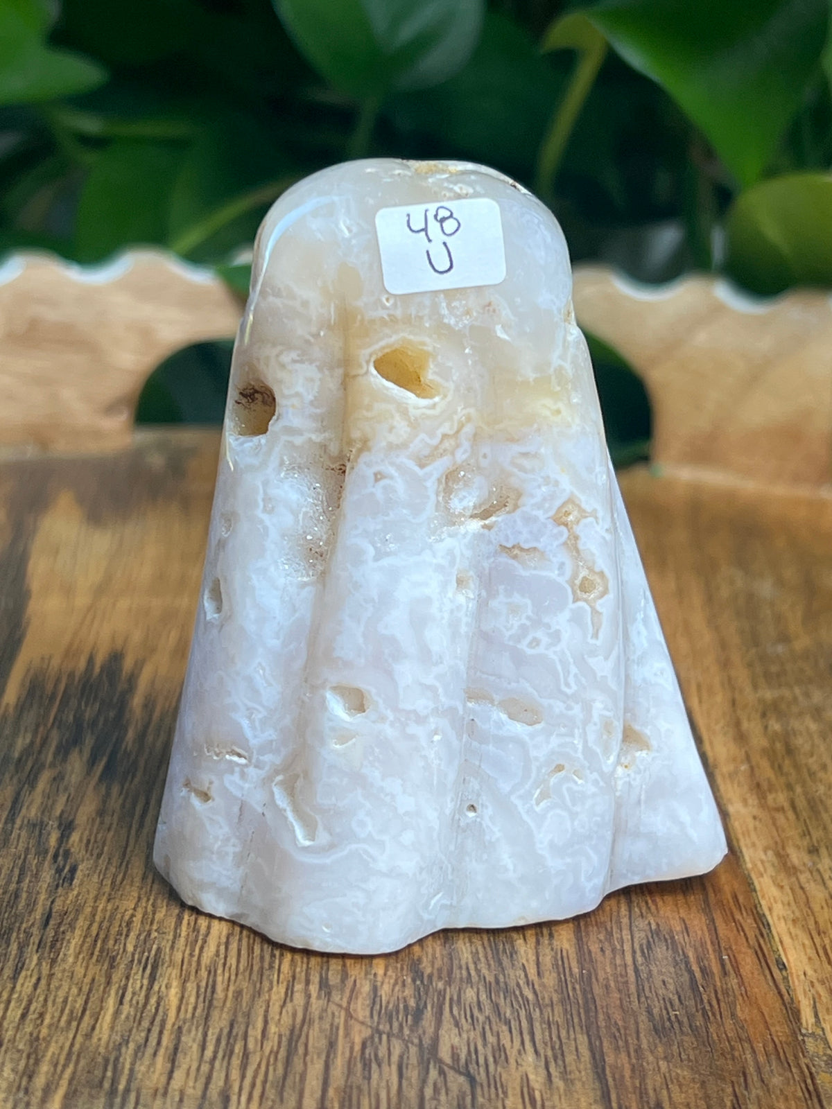 White Plume Agate Ghost: U