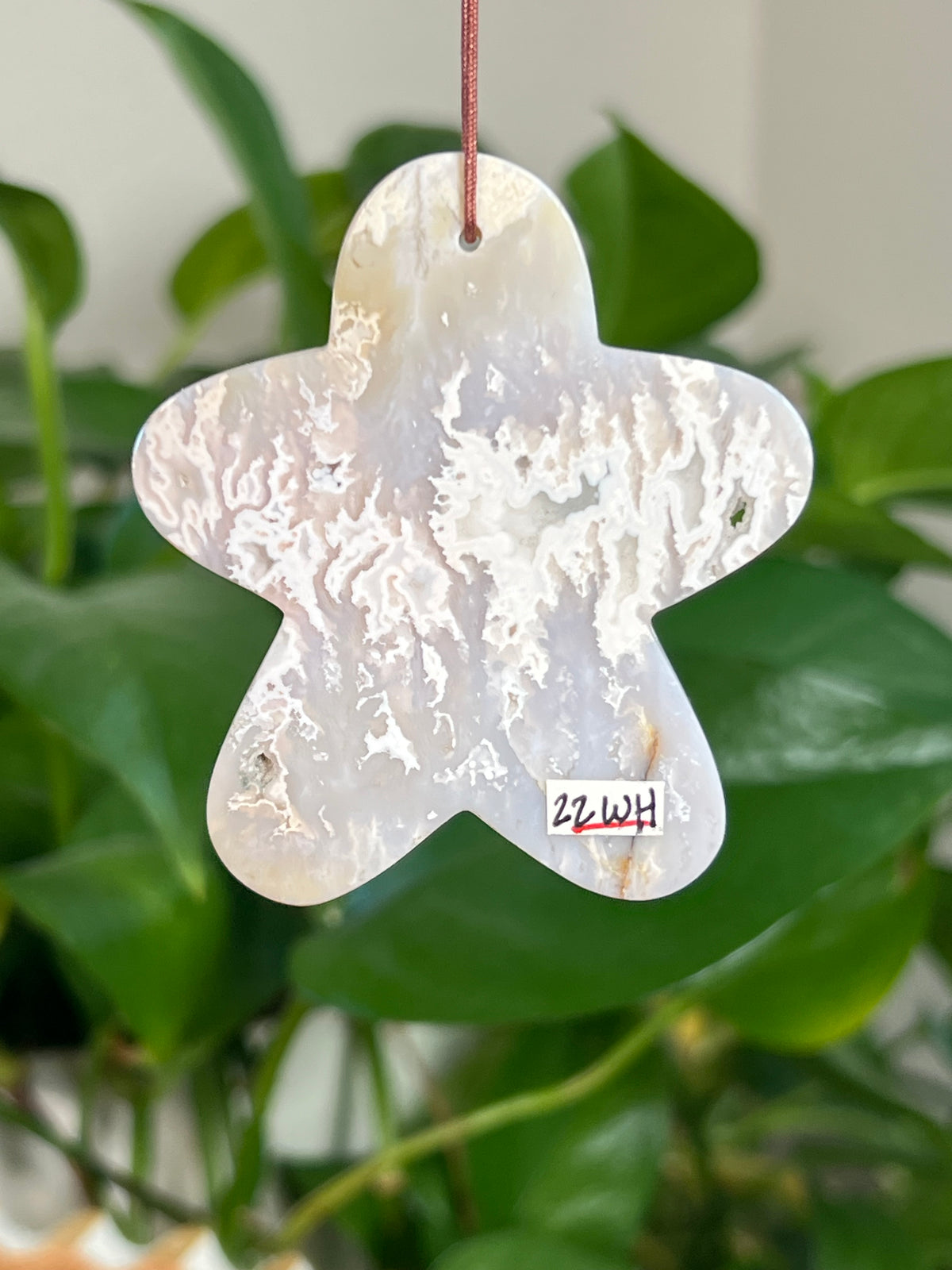 Winter Plume Agate Gingerbread Ornaments