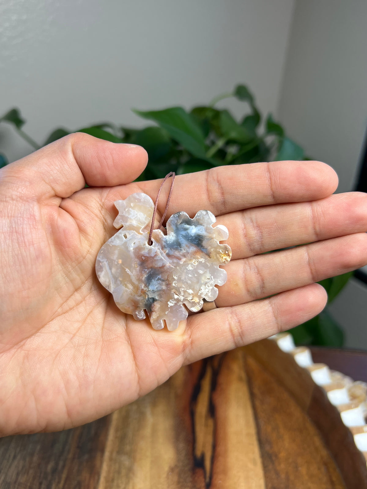Rainbow Plume Agate Turkey Ornaments