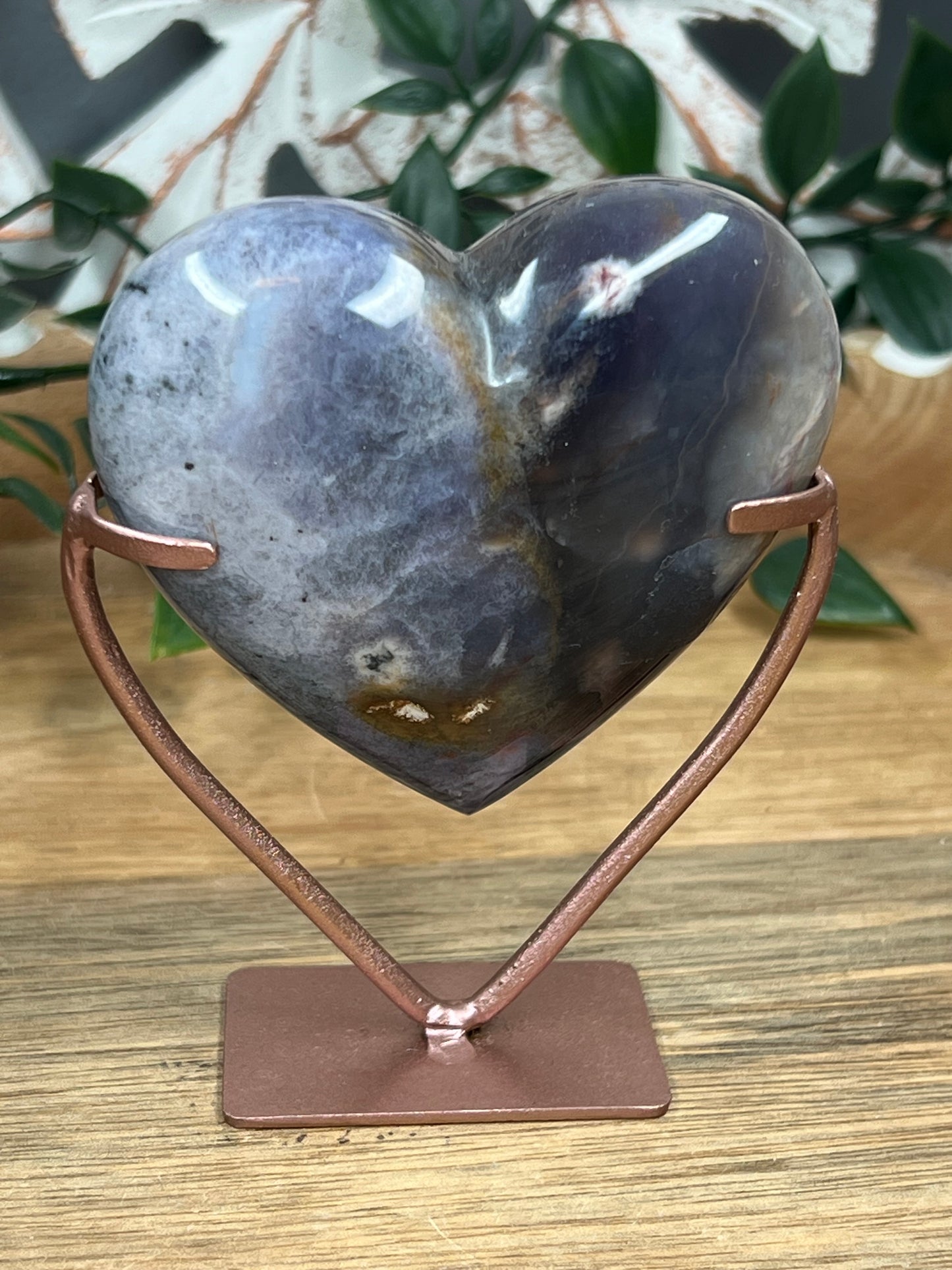 Purple Chalcedony Heart