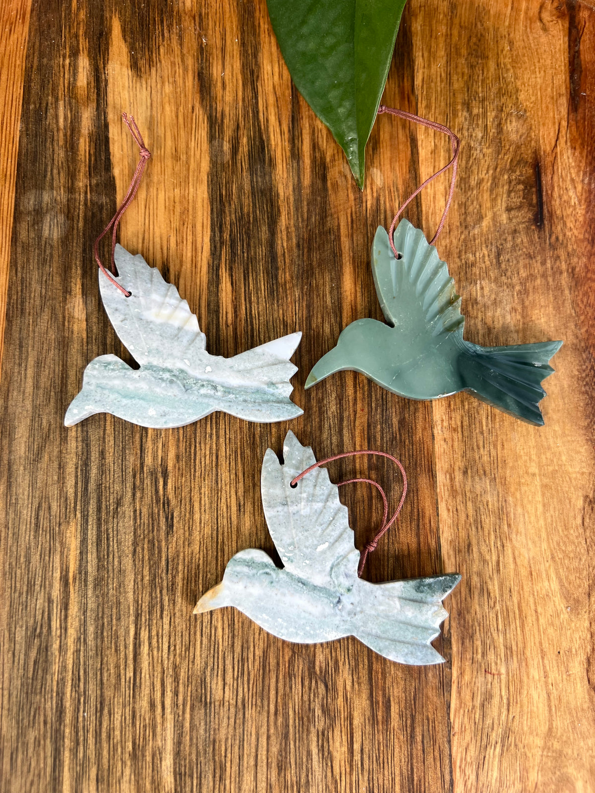 Blue Green Jasper Hummingbird Ornaments