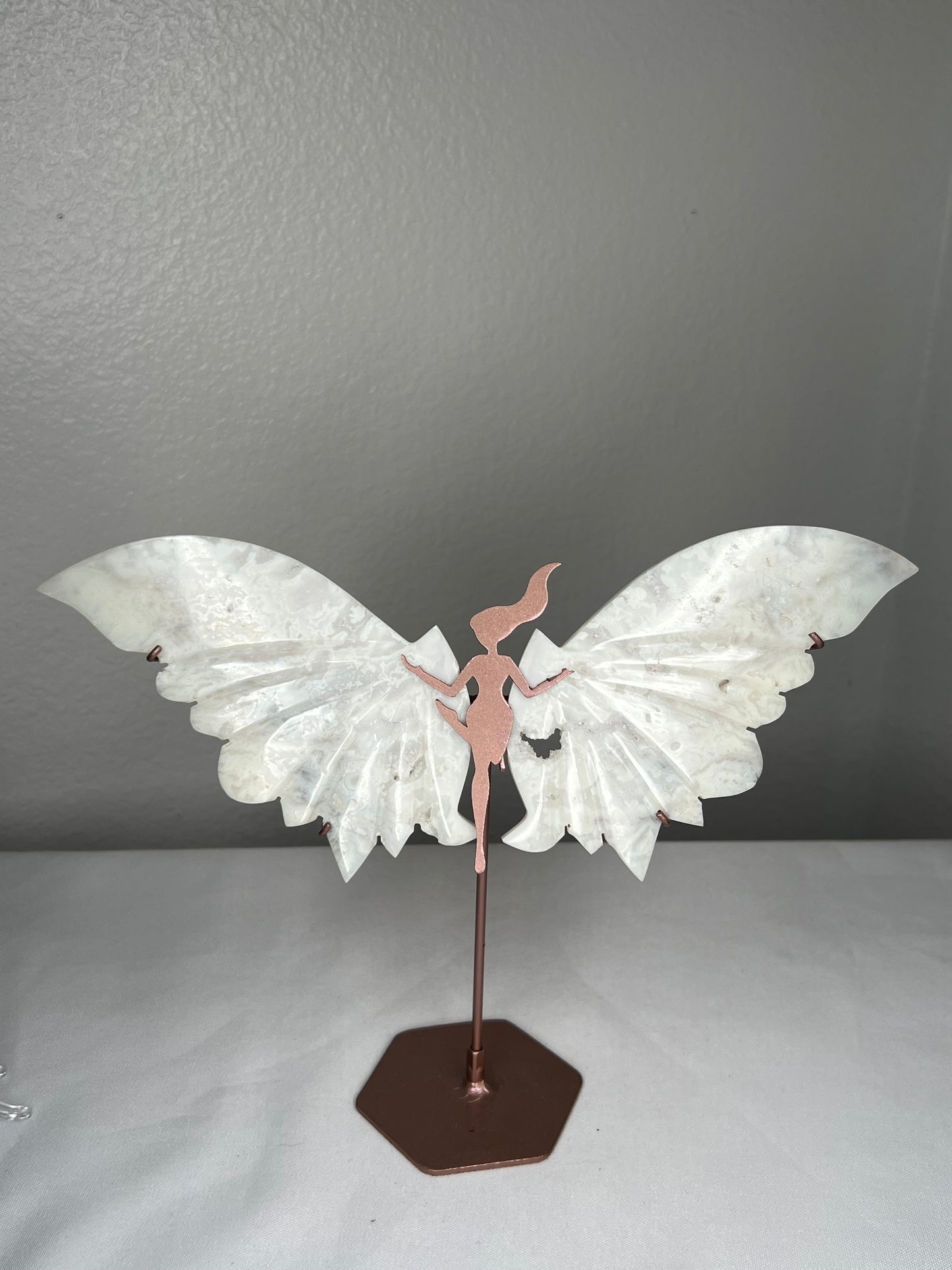 White Plume Agate Fairy Wings